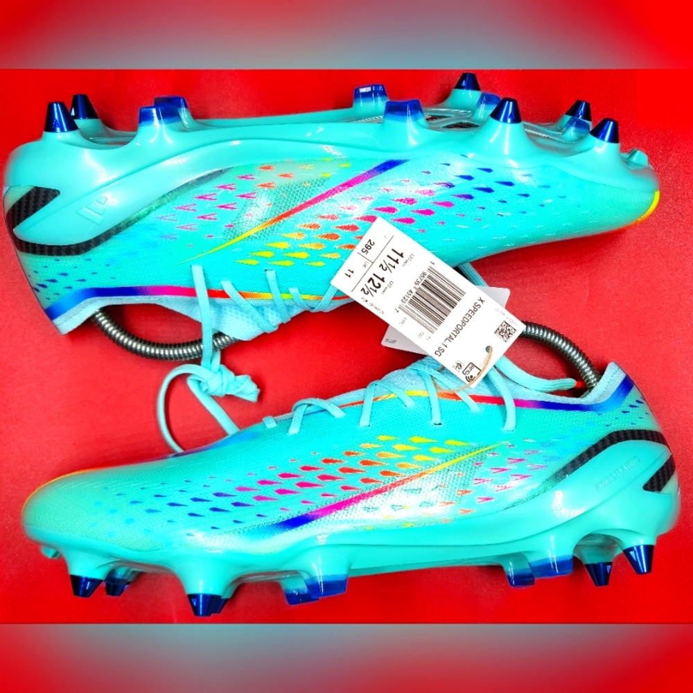 Adidas X Speedportal.1 SG AL "Rihla Pack" Aqua Soccer Cleats Sz 11.5 Men GW8442 - Picture 2 of 7